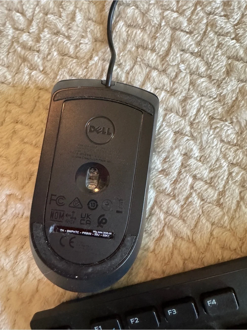 Dell Black Wired Keyboard and Mouse Set